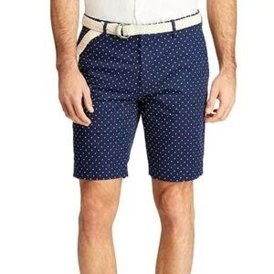 RLX Ralph Lauren Navy BLue Polka Dot Classic Fit Golf Shorts 30